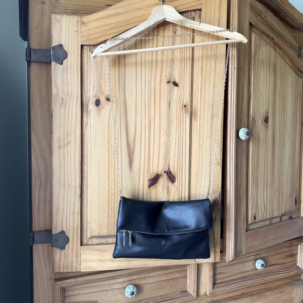 Elegant Dynamite Black Faux  Leather Bag
